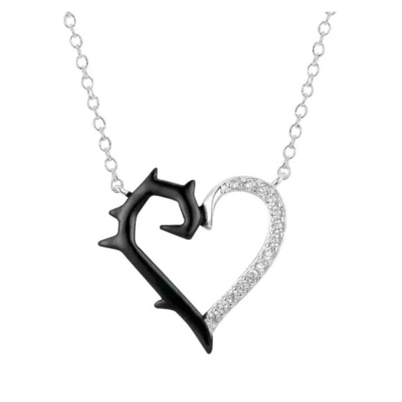 Disney Maleficent Villains Heart and Thorns Necklace - Picture 5 of 10